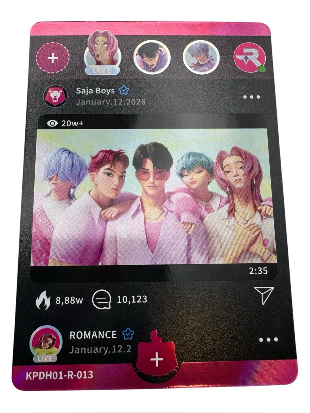 3 for $6 - KAYOU KPop Demon Hunters KPDH01-R-013 Saja Boys Romance Rare Card